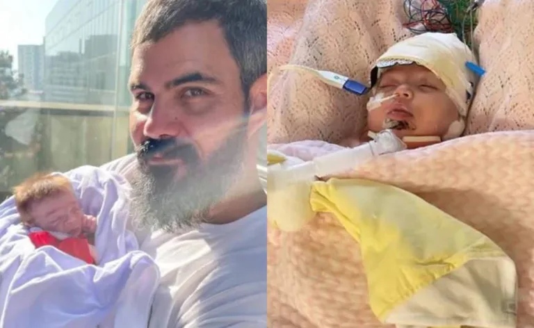 Juliano Cazarré recebe notícia da equipe médica após cirurgia de sua filha