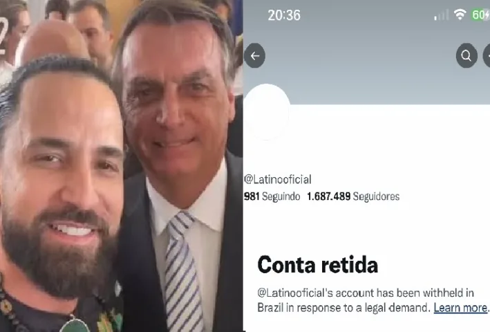 Latino e Jair Bolsonaro (Foto: Reprodução/Instagram)