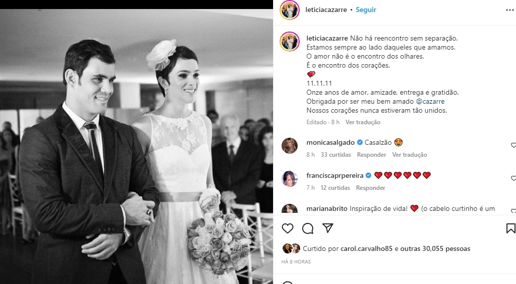 Leticia Cazarré e Juliano Cazarré/ Instagram