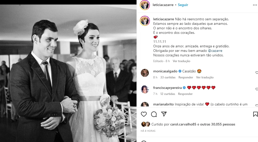 Leticia Cazarré e Juliano Cazarré Instagram Leticia Cazarré e Juliano Cazarré/ Instagram