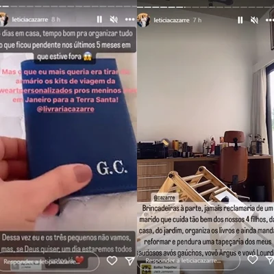 Letícia Cazarré reprodução Stories Instagram Letícia Cazarré reprodução Stories Instagram