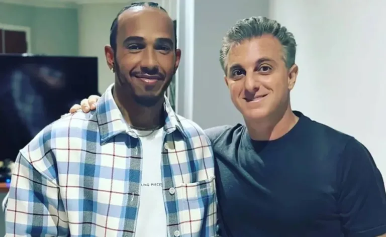 Lewis Hamilton, no ‘Domingão’, realiza sonho de jovem brasileiro