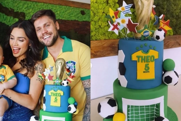 Paula Amorim e família no mesversário do filho Instagram