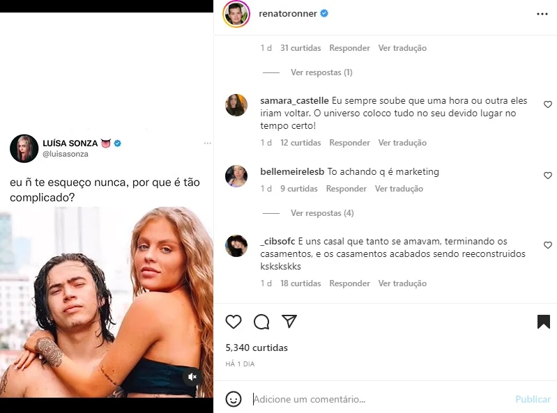 Postagem Luisa Sonza e Whindersson Nunes (Foto: Reprodução Instagram)