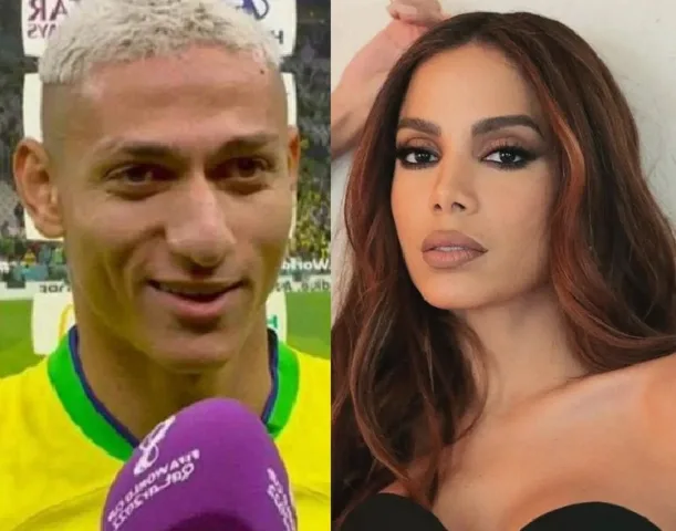 Richarlison e Anitta Richarlison e Anitta (Foto: Globo/Instagram)