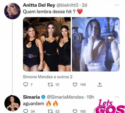 Simaria sugere parceria com Anitta (Foto: Reprodução/Twitter)