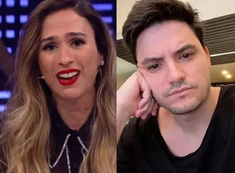 Tatá Werneck recebe Felipe Neto e declara: ”Esperando por esse encontro”