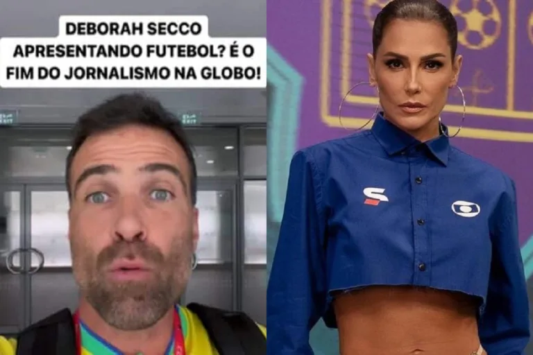 Jornalista detona Deborah Secco na Copa do Mundo e toma invertida: ‘tá sentindo o pé na bunda da Globo’