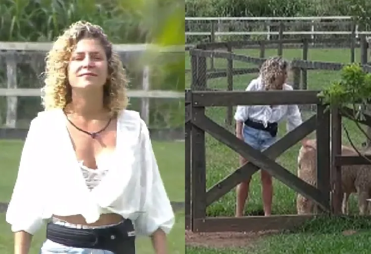 A Fazenda 14: Babi se emociona ao se despedir das ovelhas