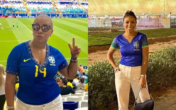 Belle Silva, esposa de Thiago Silva, em seu antes e depois - Foto: Instagram