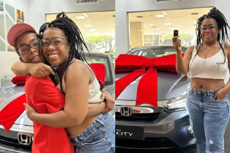Criado na favela, influencer mirim de 14 anos presenteia a mãe com carrão