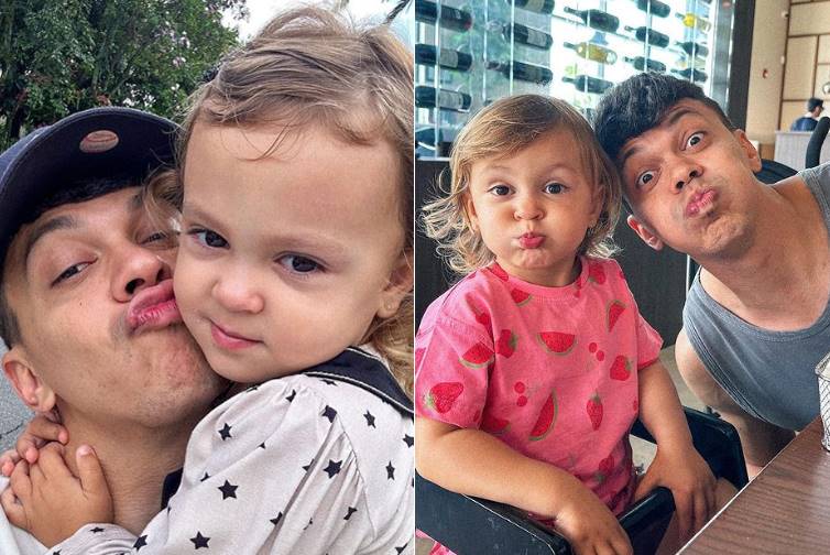 Cocielo faz homenagem para a filha e emociona: ”Duas semanas longe”