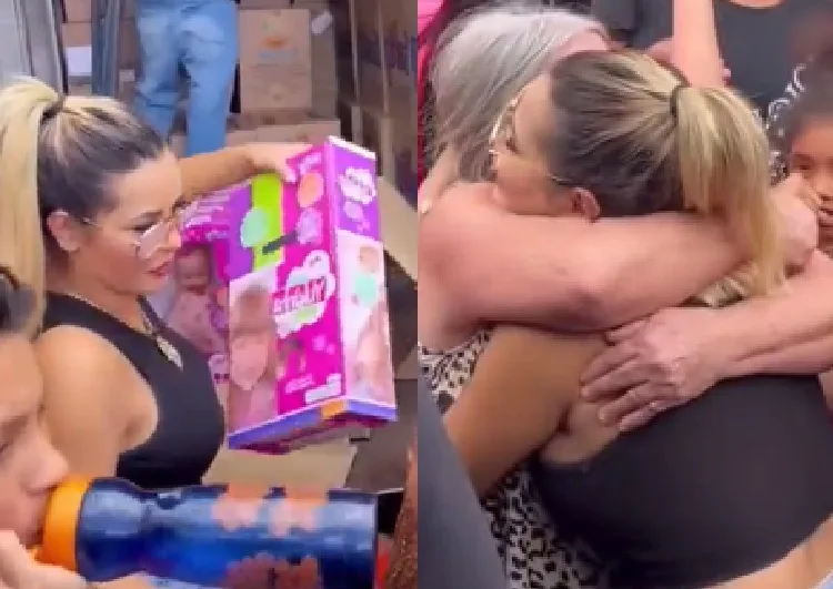 Deolane Bezerra em ação de Natal (Foto: Reprodução/Instagram)