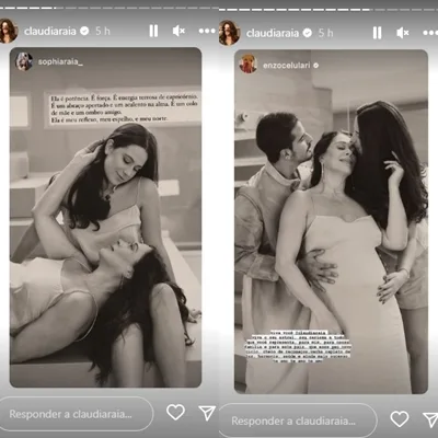 Enzo, Sophia e Claudia Raia reprodução instagram Stories