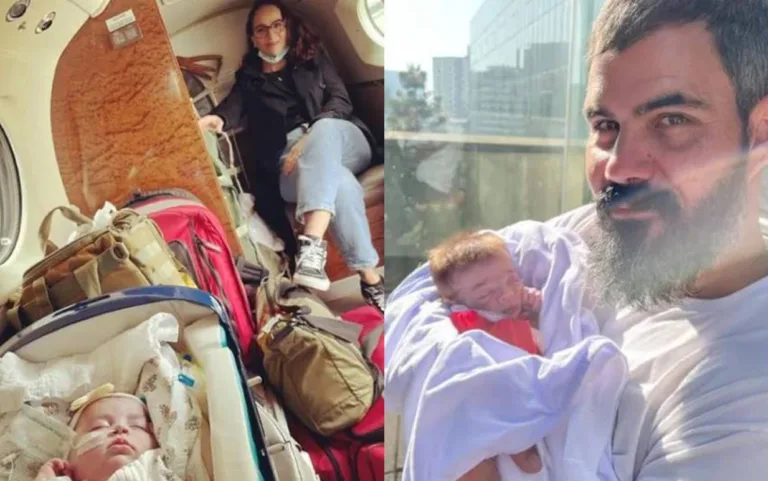 Após seis meses de internação, filha de Juliano Cazarré é transferida para o Rio