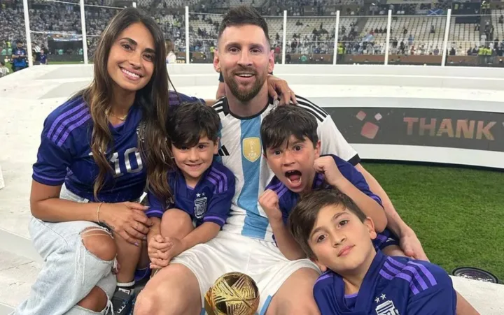 Messi e família