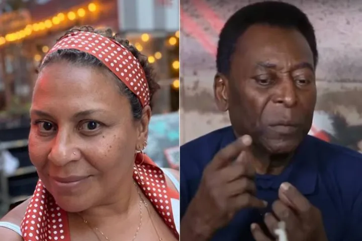 Pelé e Kely Nascimento