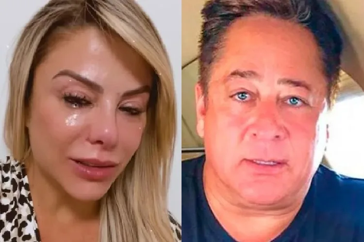 Poliana Rocha e Leonardo montagem Poliana Rocha e Leonardo