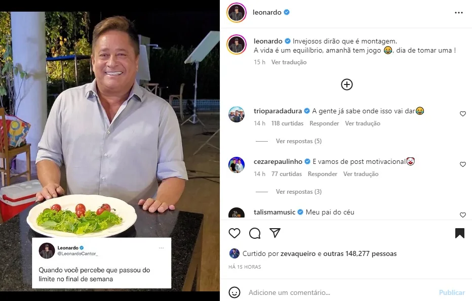 Postagem Leonardo (Foto: Reprodução Instagram)