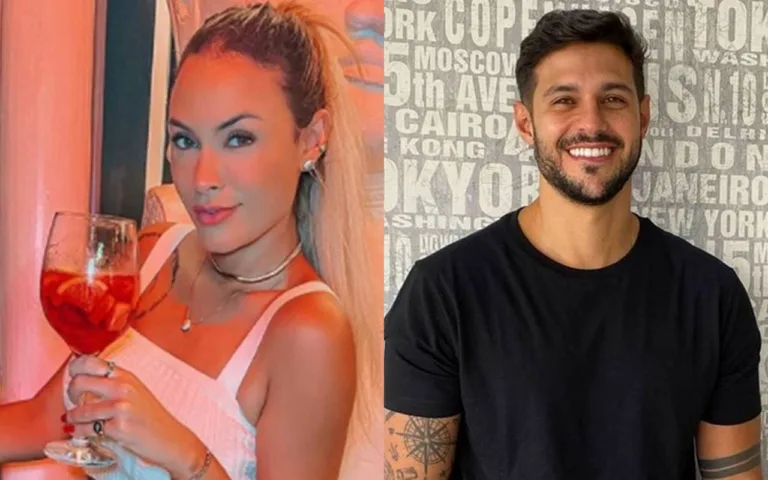 Sarah Andrade e Rodrigo Mussi trocam beijos na ‘Farofa da Gkay’; veja vídeo