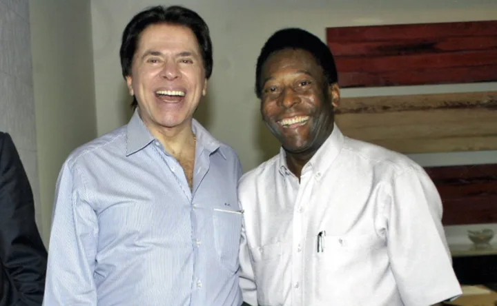 Silvio Santos e Pelé (Francisco Inácio/SBT)