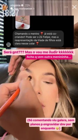 Virgínia Fonseca fala sobre superstição de seguidora (Foto: Stories do Instagram)