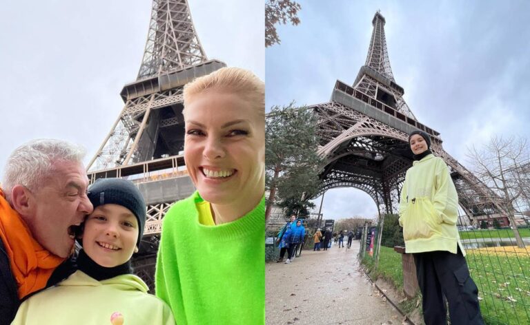 Ana Hickmann realiza o sonho do filho de conhecer a Torre Eiffel