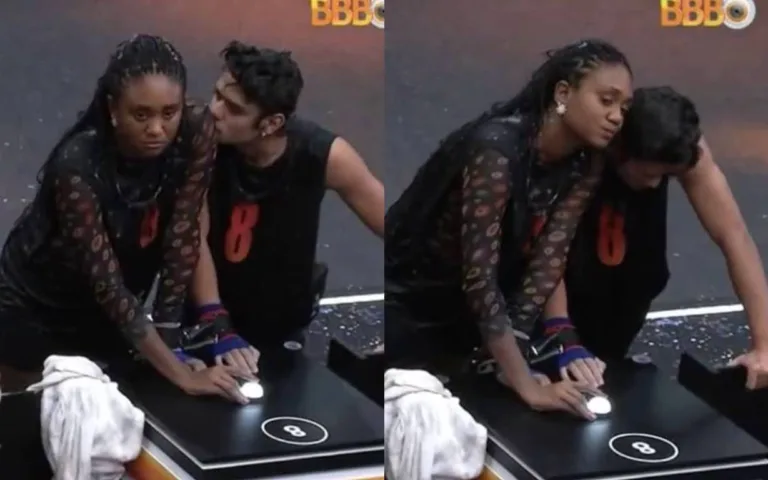 BBB23: Gabriel e Sarah trocam carícias na prova da imunidade