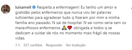 Comentário Luísa Mell (Foto: Reprodução Instagram)
