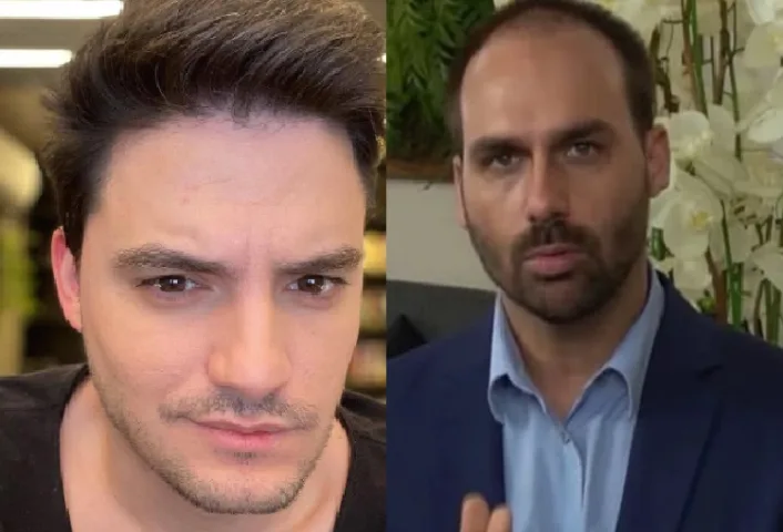 Felipe Neto e Eduardo Bolsonaro 