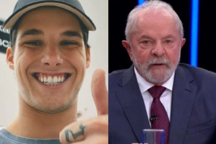 Gabriel e Lula Gabriel faz ''L'' de Lula