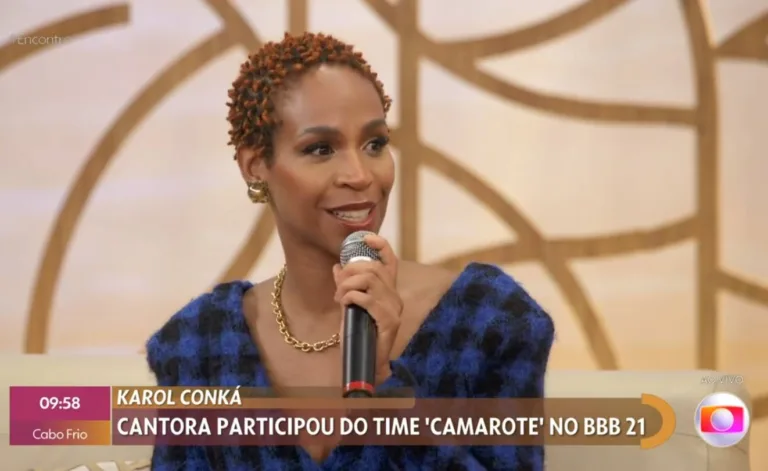 No ‘Encontro’, Karol Conká revela torcida para Aline Wirley no BBB23