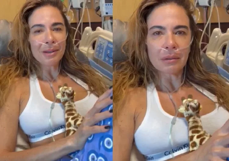 Luciana Gimenez exibe perna após 1 mês de acidente: ”Cheia de cicatrizes”