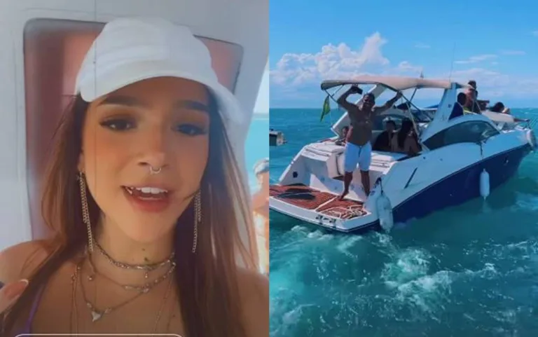 Mel Maia e MC Daniel enfrentam sufoco com lancha quebrada em alto mar