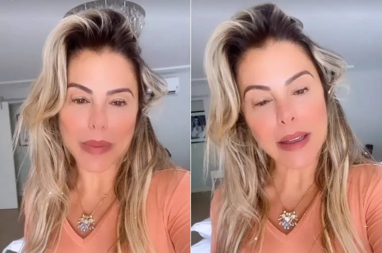 Com suspeita de gravidez, Poliana Rocha relata indisposição: ”Deitadinha”