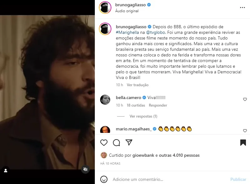 Postagem Bruno Gagliasso (Foto: Reprodução Instagram)