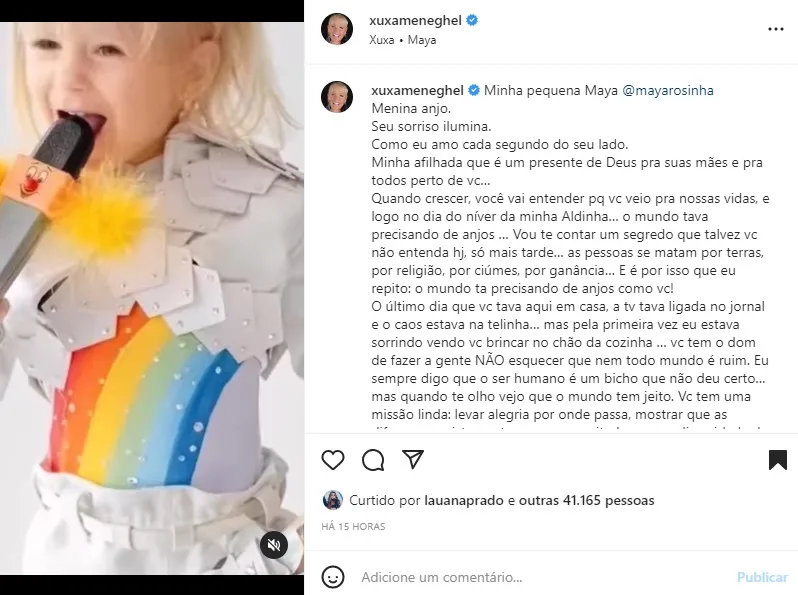 Postagem Xuxa Meneghel (Foto: Reprodução Instagram)