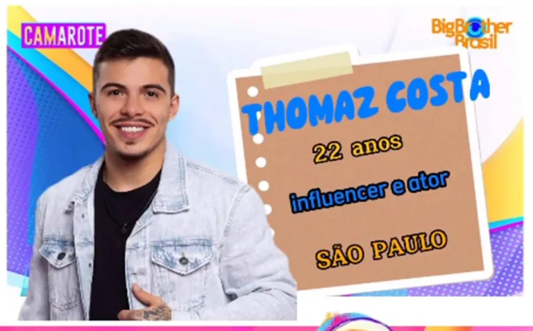 Thomaz Costa anuncia ‘entrada’ no BBB23: “conto com sua torcida”