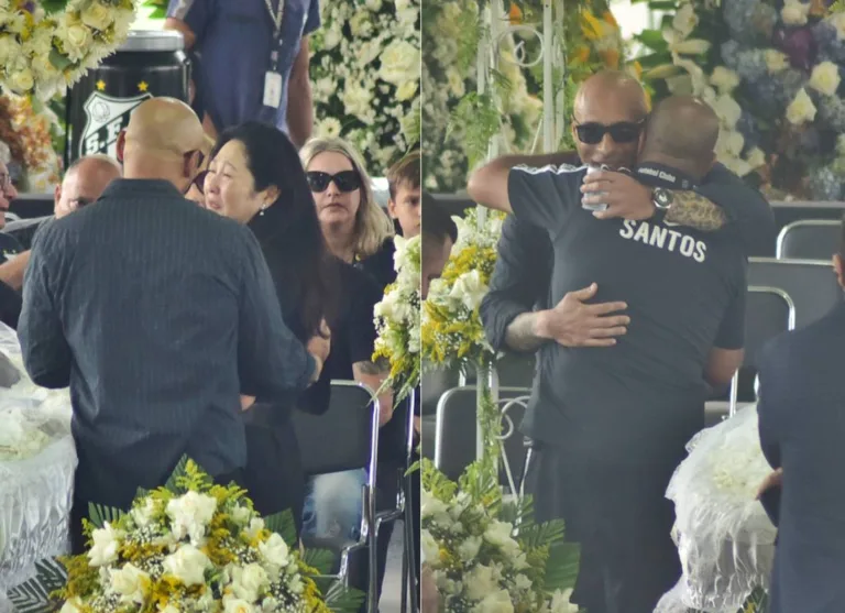 Amigos e familiares se despedem do Rei Pelé em velório