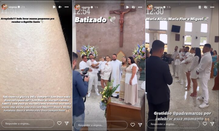 Batizado de Maria Alice e Maria Flor