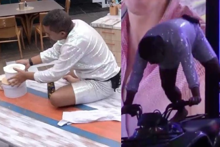 BBB23: Bruno Gaga dança na mesa da cozinha, geme, desperdiça comida e termina punido