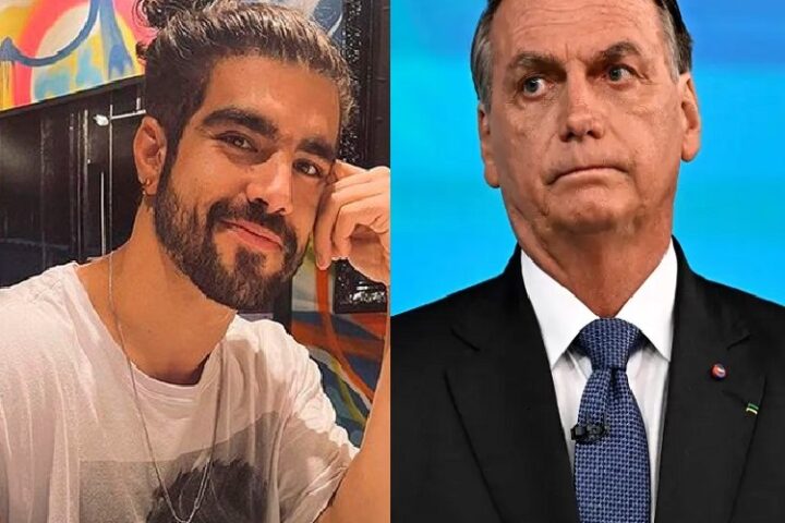 Caio Castro e Jair Bolsonaro