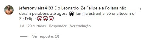 Comentário sobre família de Leonardo (Foto: Reprodução Instagram)