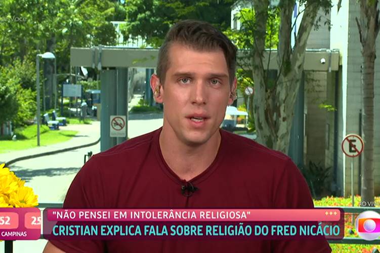 Cristian explica fala sobre religião de Fred Nicácio e se desculpa no ‘Mais Você’: “Foi um erro”