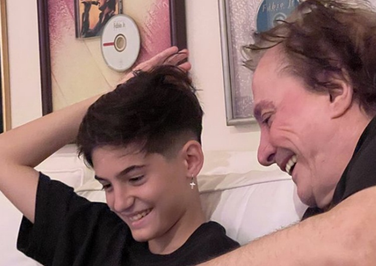 Fabio Jr e o filho caçula - Instagram