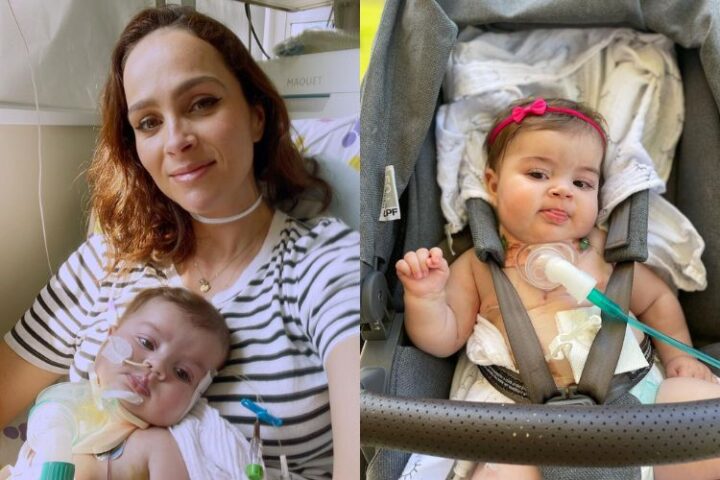 Letícia Cazarré e sua filha