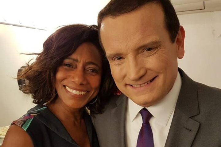 Glória Maria e Roberto Cabrini