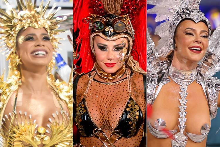 Famosas arrasam na primeira noite de desfiles no Carnaval do Rio de Janeiro