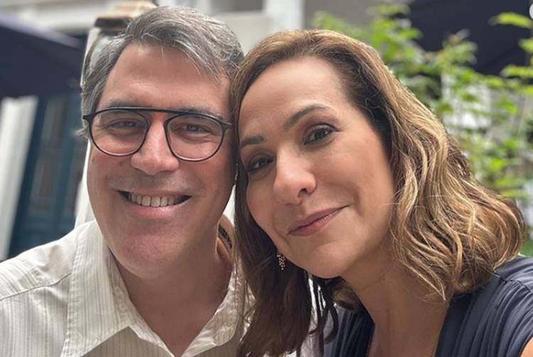 Maria Beltrão surge em clique raro ao lado do marido e encanta os internautas