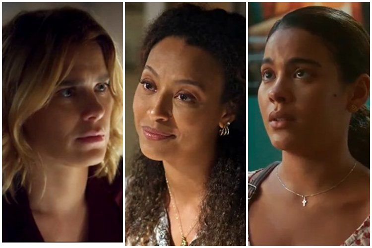 Lumiar, Sol e Jenifer em Vai na Fé - Reprodução Globo